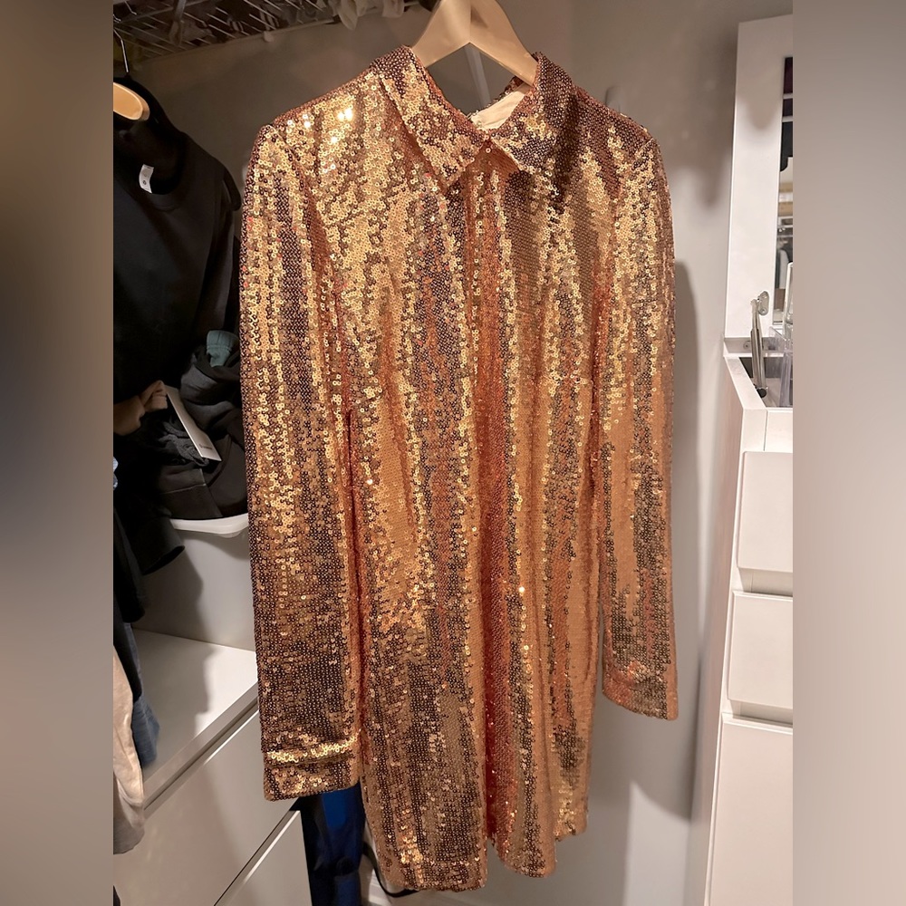 Gold Sequins Dress